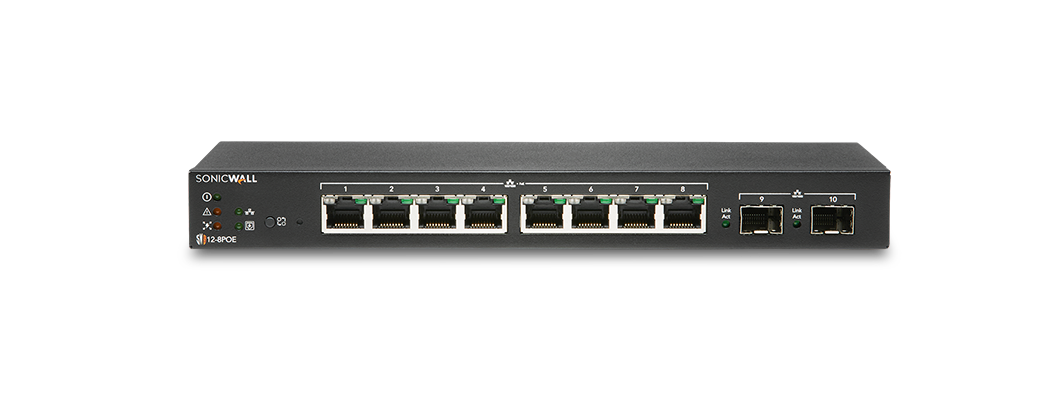 ソニックウォール SonicWall SWS12-8POE Network Security Switch (02