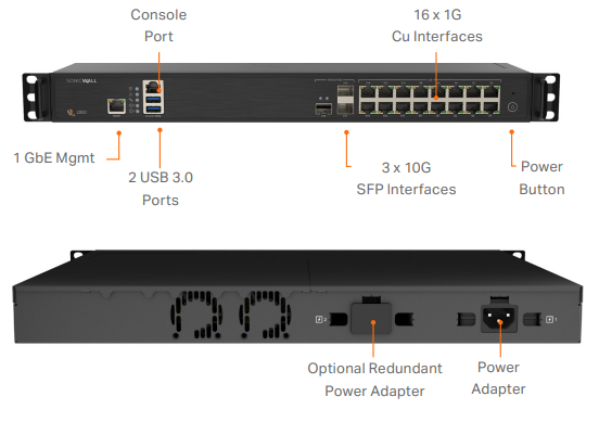 SonicWall NSa 2800 Network Security Appliance